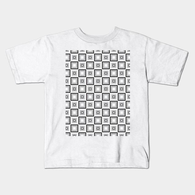 Simple Square Pattern Kids T-Shirt by zarya_kiqo